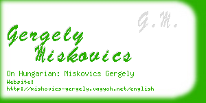 gergely miskovics business card